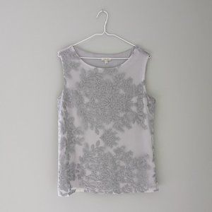 Laura | Grey Lace Sleeveless Dress